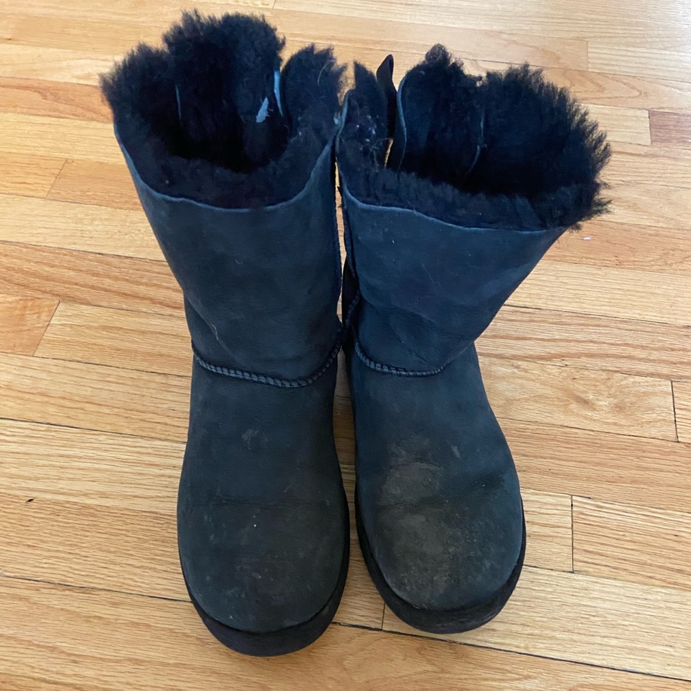 Bailey Bow Black Ugg Boots